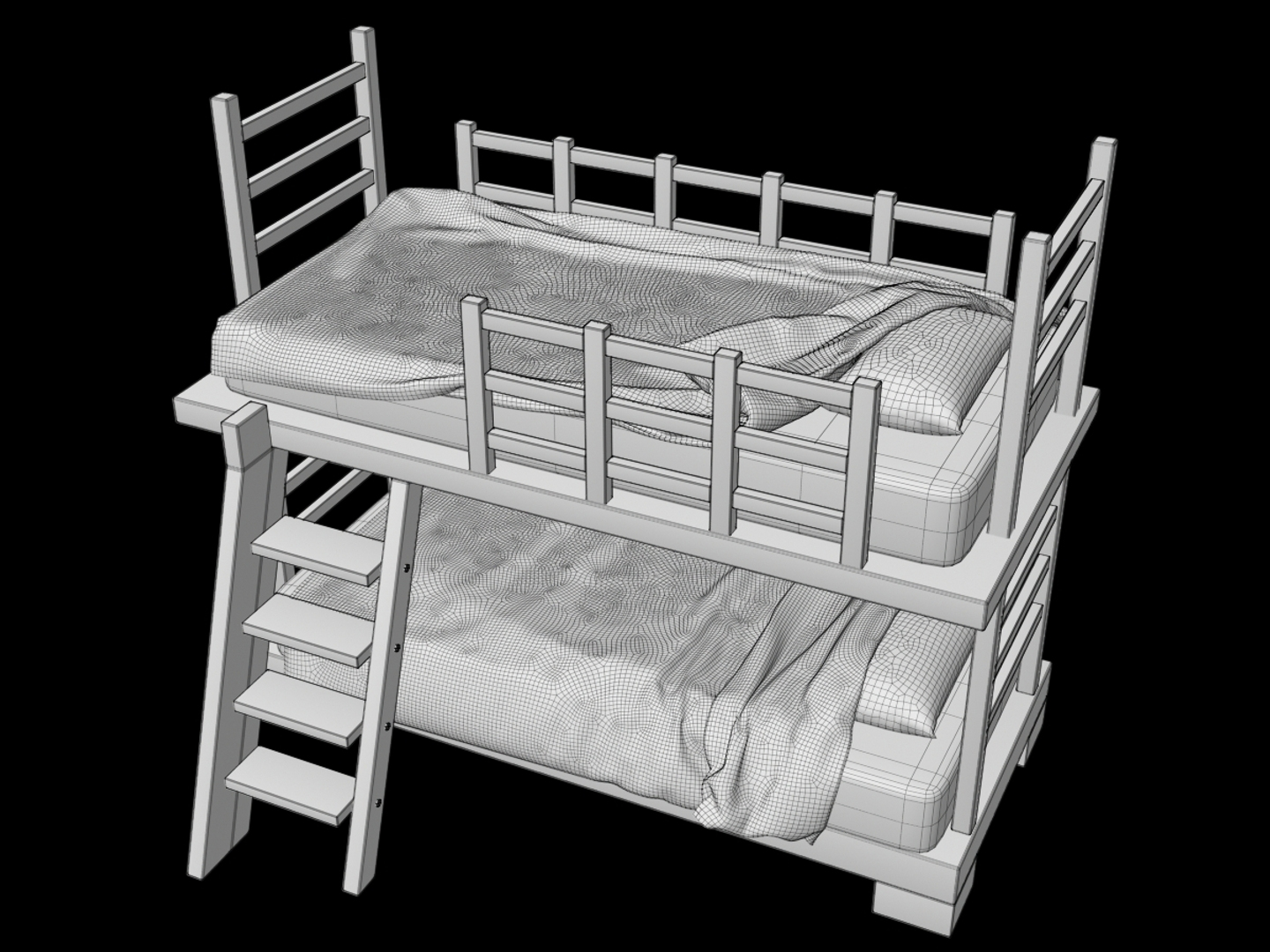 3d model of bunk bed