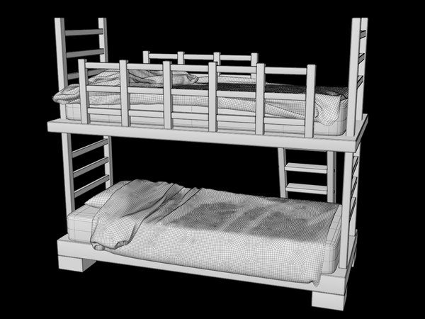 3d model of bunk bed