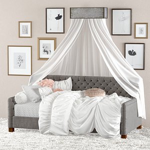 3D devyn tufted velvet daybed