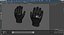 Airsoft Gloves Black 3D model
