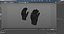 Airsoft Gloves Black 3D model