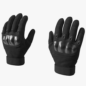 Airsoft Gloves Black 3D model