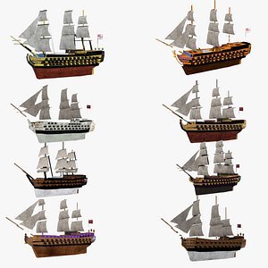 3D Ship of the line collection model