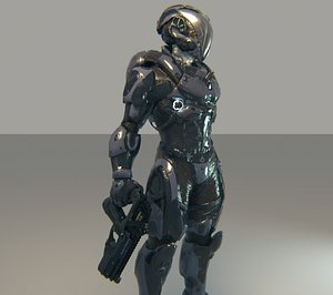 3D character robot soldier