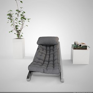 lounger lounge chair 3d model