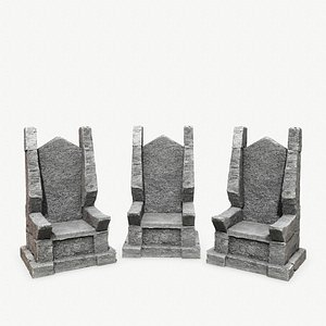 3D Stone Throne model