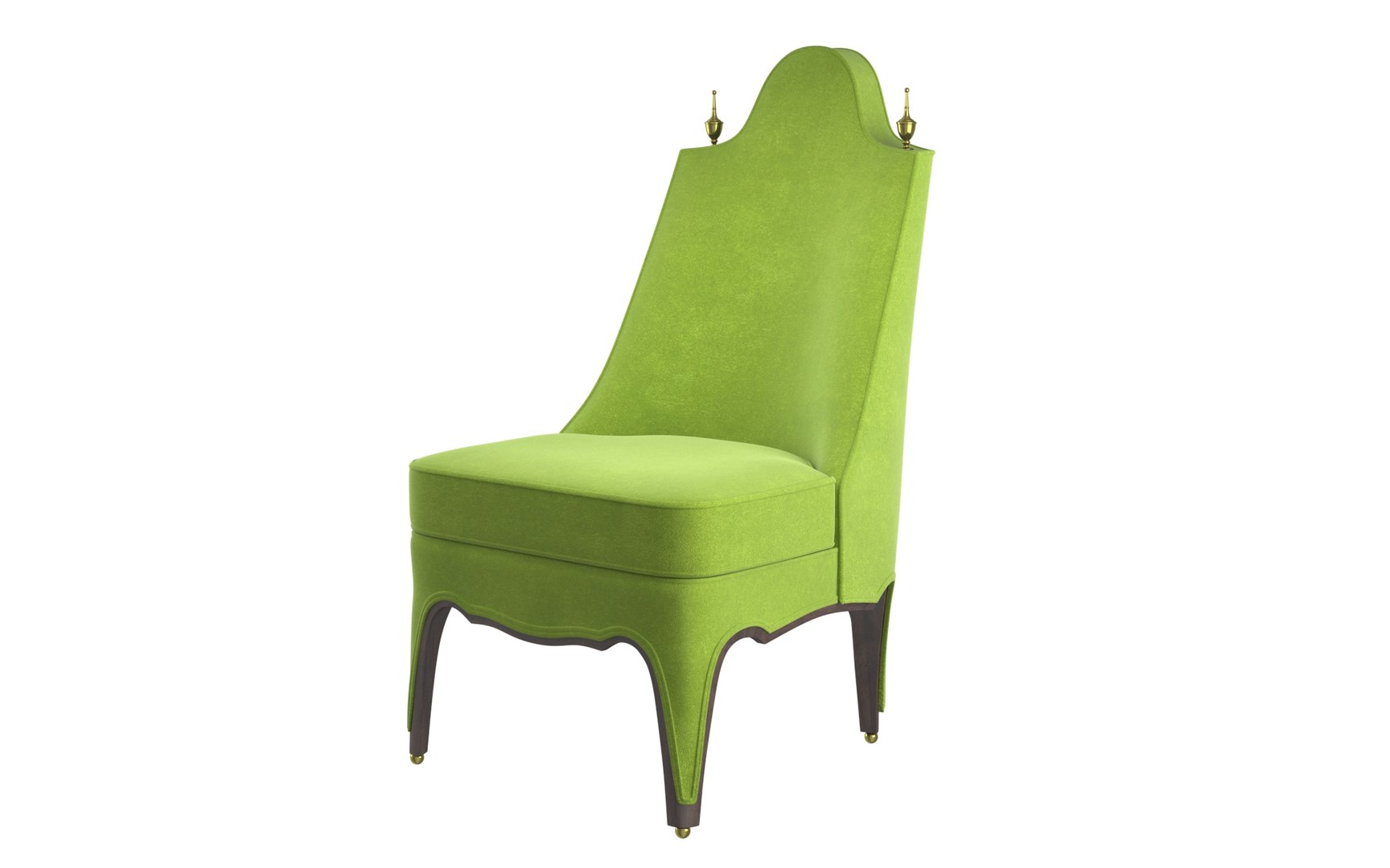 Henredon Green Velvet Chair 3D model TurboSquid 1956242