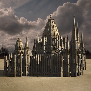 3d model cathedral gothic