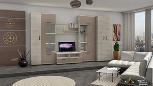 Library furniture 3D