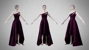 Dress 28 Velvet Plum Dream v2 model