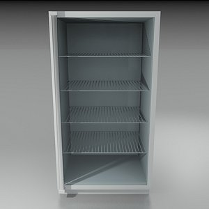 3d glass door refrigerator model