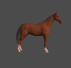 free low- horse 3d model