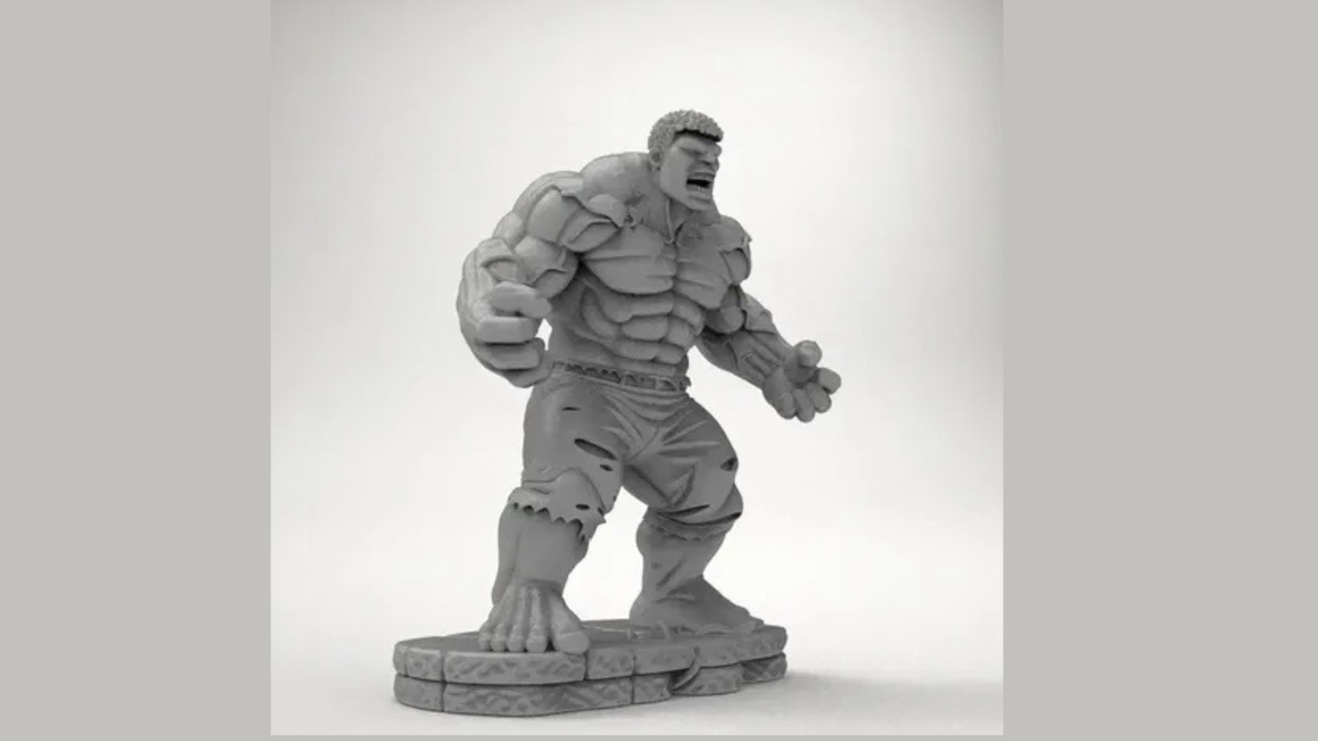 Incredible Hulk 3d Print Model 3d Printable Statue Stl Obj 3D Model ...