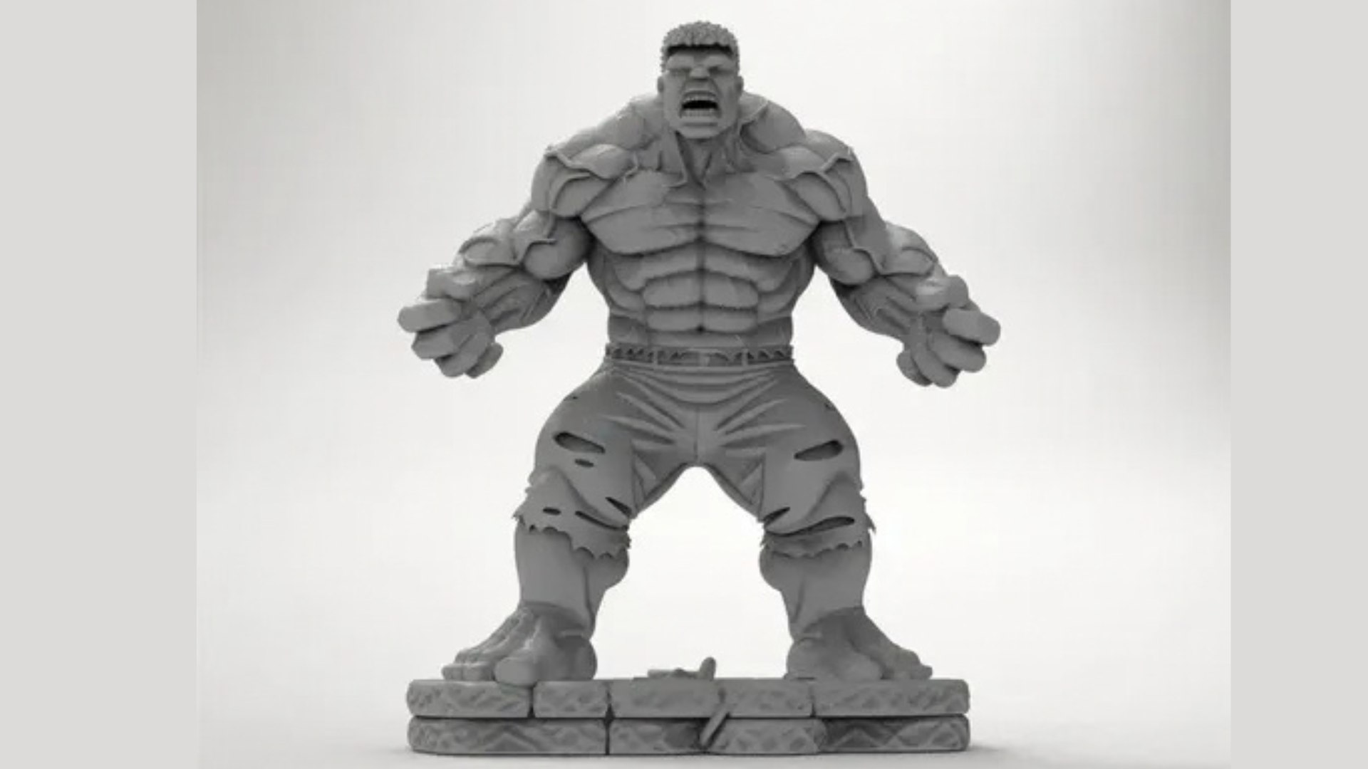 Incredible Hulk 3d Print Model 3d Printable Statue Stl Obj 3D Model ...