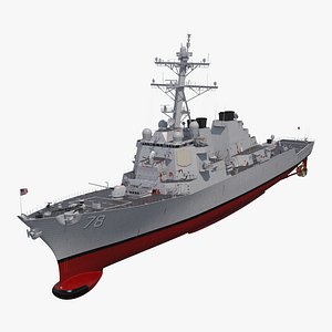 arleigh burke destroyer porter 3D