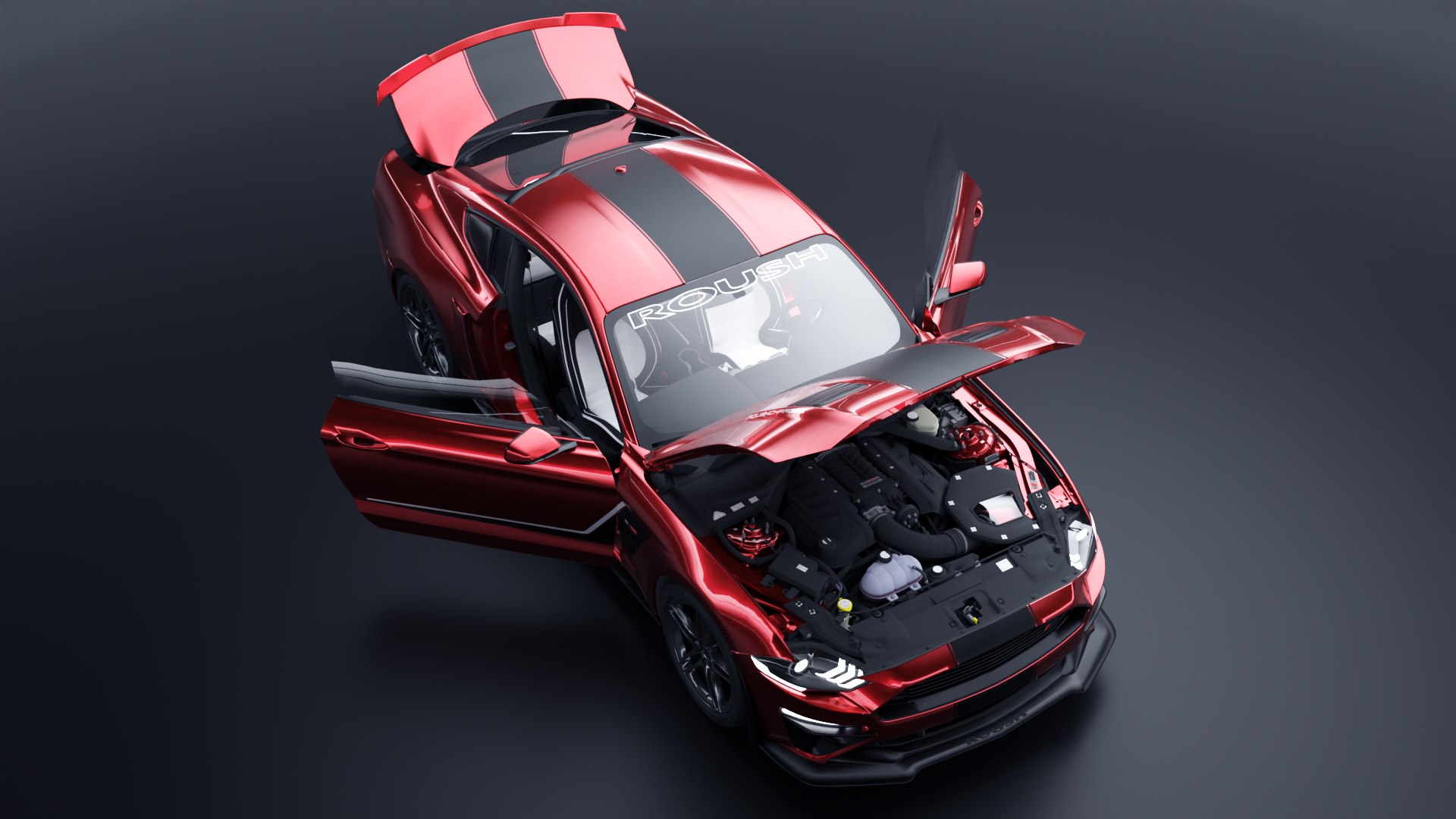 Ford Mustang ROUSH Stage 3 Model - TurboSquid 2070762