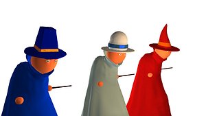 free obj model cute wizards