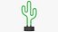 Lampe cactus néon