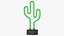 Lampe cactus néon