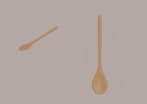Big Wooden Spoon 3D