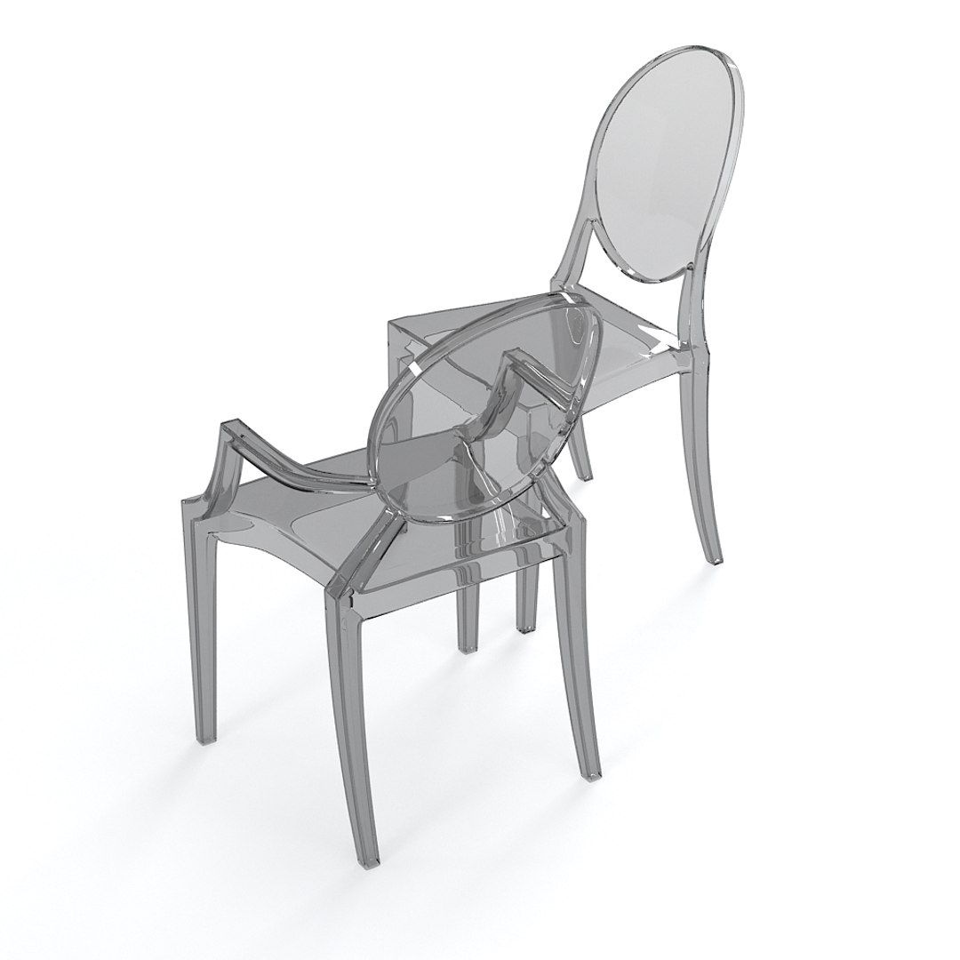 3d Model Kartell Ghost Dining Chair