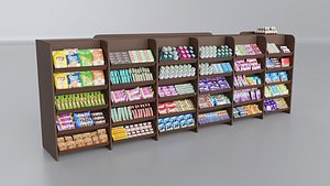 3D Supermarket Display Rack
