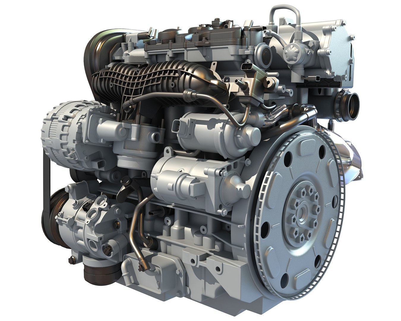 S60 T6 Drive-e Petrol Engine 3d Model