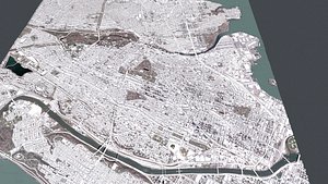Cityscape Bronx New York USA 3D