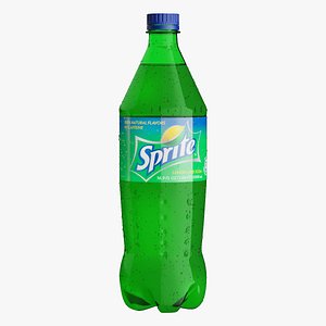 3D plastic bottle sprite 1l model
