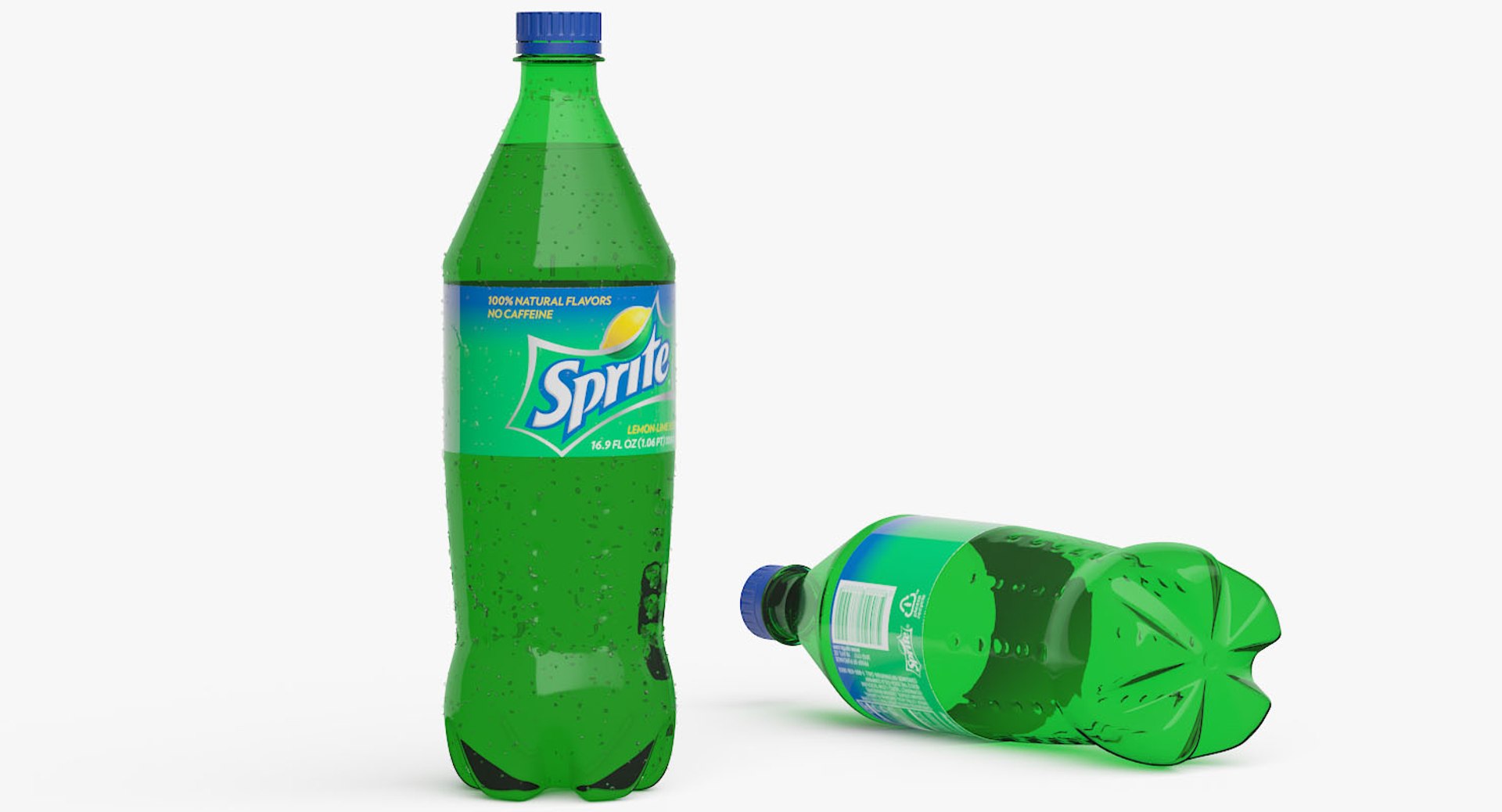 3D Plastic Bottle Sprite 1l Model - TurboSquid 1280808