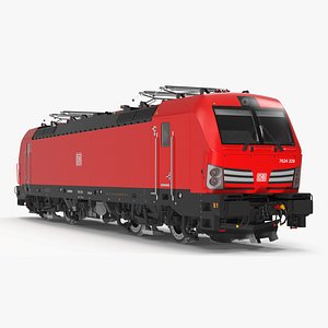 Red Siemens Vectron Locomotive Rigged