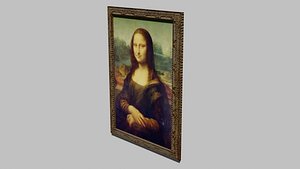 painting gioconda leonardo 3D model