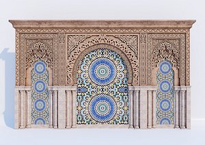 ornamental islamic arches 3D model
