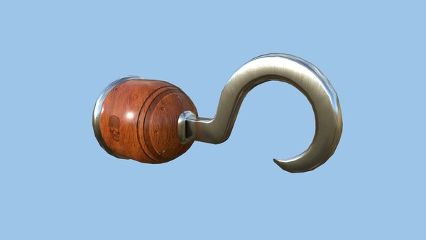 Pirate Hook 03 - Steel 3D Model by gsommer