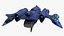 Futuristic Combat Spaceship Blue