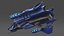Futuristic Combat Spaceship Blue