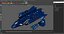 Futuristic Combat Spaceship Blue