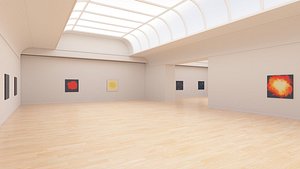3D Art Museum Gallery Interior 24 - DAE model