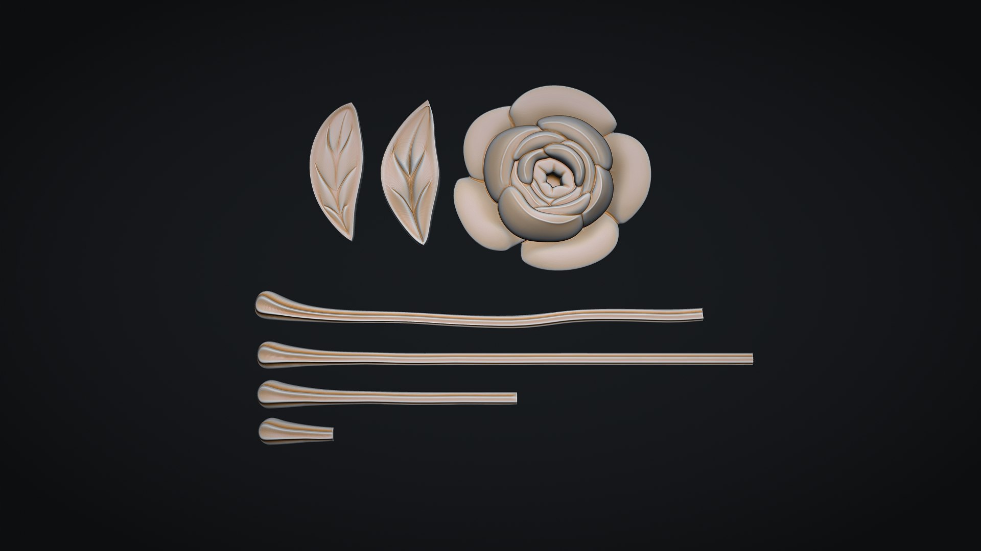 Rose Bas Relief 3D Print Model 3D - TurboSquid 2367271
