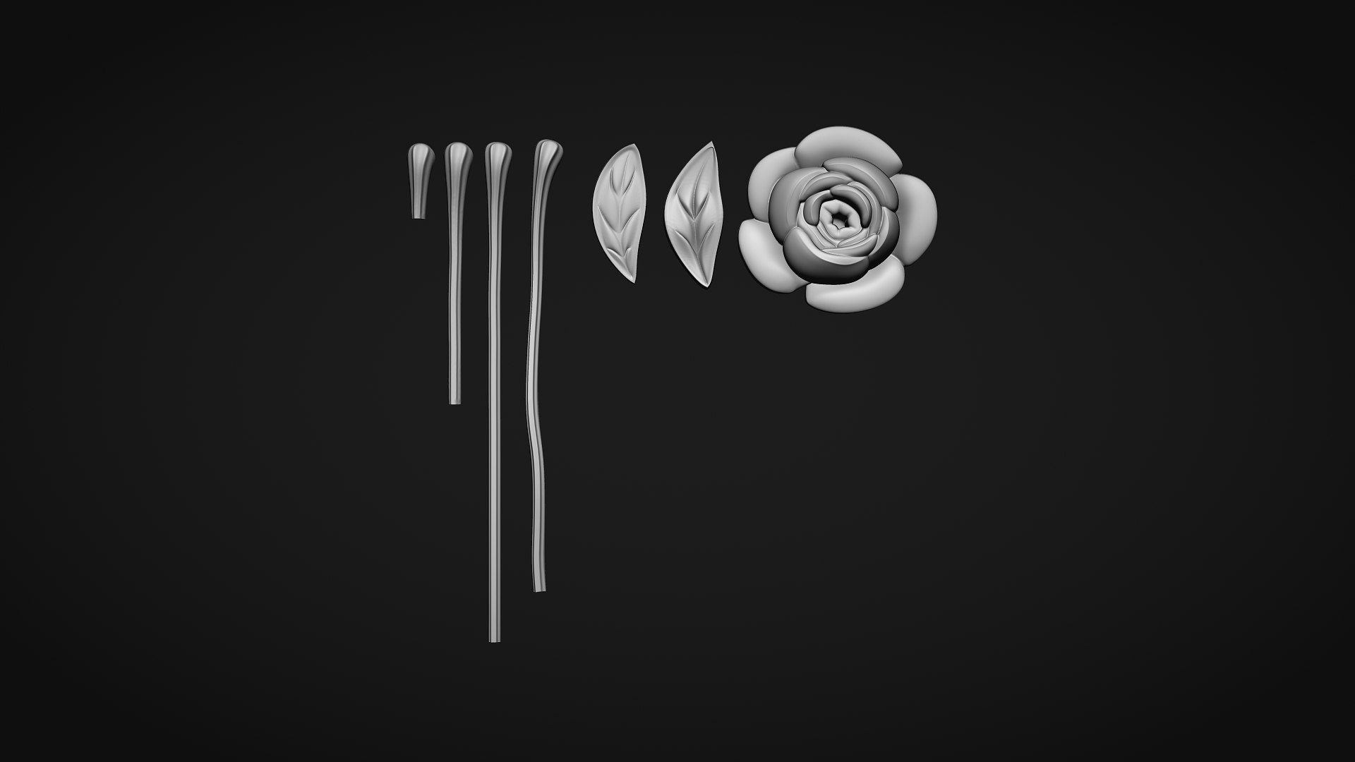 Rose Bas Relief 3D Print Model 3D - TurboSquid 2367271