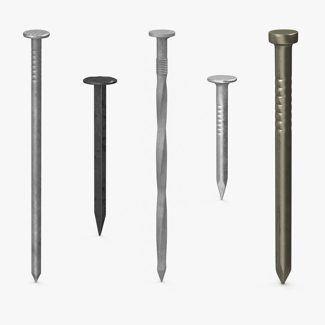 Industrial Nails Collection 3 3D model preview