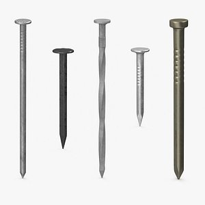 3D Industrial Nails Collection 3 model
