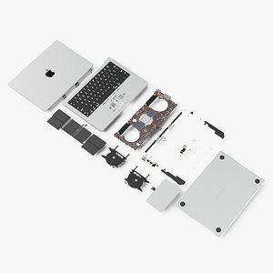 Disassembled Components MacBook Pro 14 M2