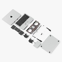 Disassembled Components MacBook Pro 14 M2