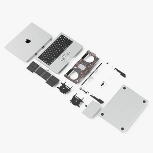 Disassembled Components MacBook Pro 14 M2