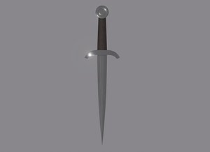 3D dagger knife weapon model