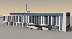obj modern building