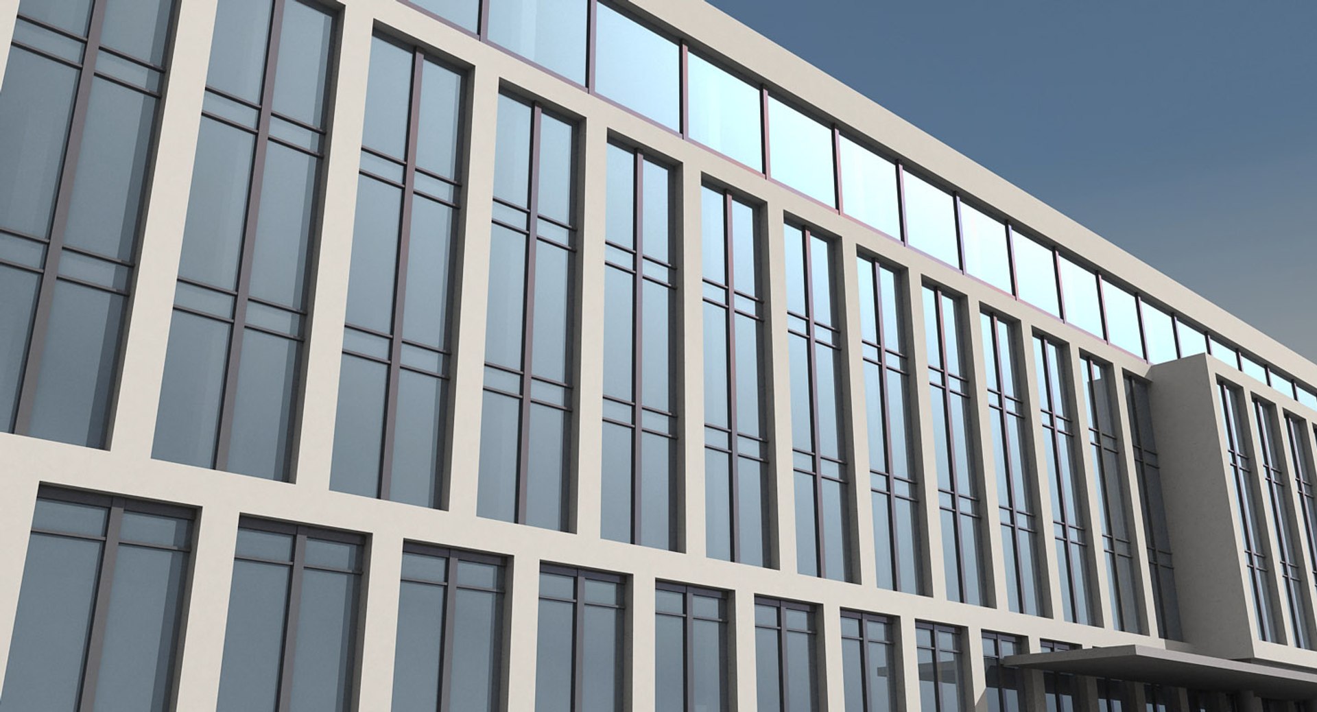 obj modern building