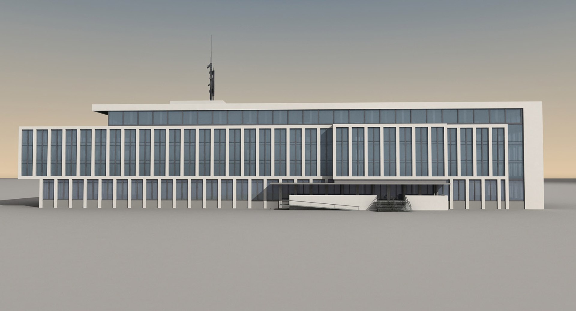 obj modern building
