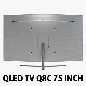 samsung qled tv q8c 3D model